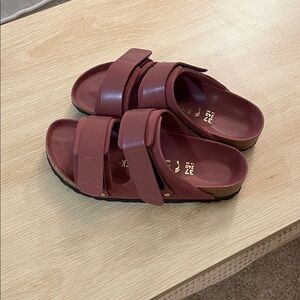 Birkenstock Burgundy Double Strap Sandals